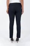 Elliott Lauren Faux Pocket Ankle Pant in Navy. Pull on pant with 3" waistband and faux angled pocket detail at sides with grommet trim. Slim leg. 28 1/2" inseam._t_34452324483272