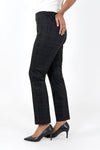 Elliott Lauren Plaid Intentions Ankle Pant in Black Multi. Muted plaid print. Hidden elastic waist pull on pant. Snug through hip, slim to hem. 30" inseam._t_34452357185736