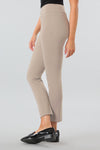 Lisette L Montreal Kathryne Ankle Pant in Stone. 3" waist band. Pull on pant, snug through the hip, tapers slightly to the hem. 28" inseam._t_34923962073288