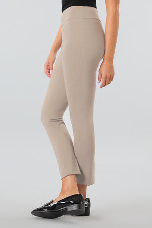 Lisette L Montreal Kathryne Ankle Pant in Stone. 3" waist band. Pull on pant, snug through the hip, tapers slightly to the hem. 28" inseam._34923962073288