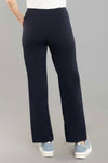 Lisette L Montreal Kathryne Wide Leg Pant in Midnight, a deep navy. Pull on pant with 3" elasticized waistband. Front slash pockets. Snug through stomach, falls from hip with lots of drape. 30" inseam._t_35062189719752