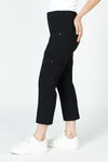 Elliott Lauren Slant Pocket Crop Cargo Pant in black.  Pull on pant with hidden elastic waistband.  Slant front cargo pockets.  2nd cargo pocket on side.  Stud detail.  Center seam detail.  24 1/2" inseam. _t_59451113079150