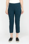Elliott Lauren Slant Pocket Crop Cargo Pant in Teal.  Pull on pant with hidden elastic waistband.  Slant front cargo pockets.  2nd cargo pocket on side.  Stud detail.  Center seam detail.  24 1/2" inseam. _t_60954738491758