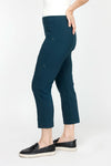 Elliott Lauren Slant Pocket Crop Cargo Pant in Teal.  Pull on pant with hidden elastic waistband.  Slant front cargo pockets.  2nd cargo pocket on side.  Stud detail.  Center seam detail.  24 1/2" inseam. _t_60954738524526