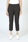 Elliott Lauren Slant Pocket Crop Cargo Pant in Anthracite.  Pull on pant with hidden elastic waistband.  Slant front cargo pockets.  2nd cargo pocket on side.  Stud detail.  Center seam detail.  24 1/2" inseam. _t_61236680753518