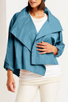 Planet Nylon Asymmetrical Jacket in 
Vapor.  Large collar asymmetrical front jacket.  Back comes to point.  No closures. Oversized fit.  One size fits many._t_61184970162542