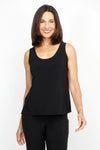 Sympli Go To Tank Relax Short in Black.  Sleeveless modified scoop neck top with side slits.  A line shape.  Relaxed fit.  _t_61386331488622