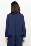 Habitat Crinkle EZ Swing Jacket in Navy.  Spread collar button down hybrid jacket with novelty buttons.  Bracelet length sleeves. Angled front patch pockets with button closure.  Back yoke with inverted pleat.  Relaxed fit._t_61206320087406