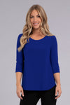 Sympli Go To Classic T Relax in Aruba blue. Crew neck 3/4 sleeve aline tee with curved hem. Relaxed fit._t_34358320136392