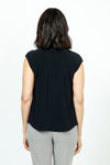 Sympli Draped Cowl Neck top in Black.  Soft draped cowl neck with cape sleeve.  Curved hem.  Relaxed fit._t_52882878202222
