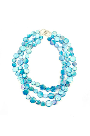 3 Strand Turquoise MOP Necklace_59981123649902