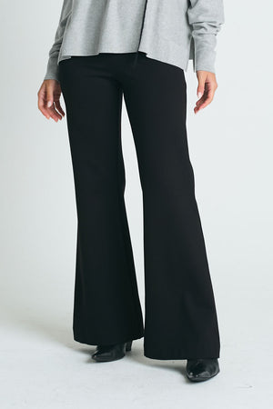 Planet Scuba Bell Bottom Pant in Black. Pull on pant with elastic waistband.  Bell bottom.  Inseam: 30"_61071053390190