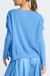 Planet Basic Waffle Sweater in Sapphire.  Crew neck long sleeve waffle weave knit.  Drop shoulders.  Rib trim at neck, hem and cuff.  Oversized fit. One size fits many._t_61185075708270