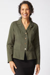Habitat Stone Wash Urban Jacket in Forest.  Pointed collar button down jacket.  Long sleeves with roll edge.  Contour seaming.  Inset panel at hem.  Relaxed fit._t_61472322126190