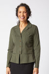 Habitat Stone Wash Urban Jacket in Forest.  Pointed collar button down jacket.  Long sleeves with roll edge.  Contour seaming.  Inset panel at hem.  Relaxed fit._t_61472322093422