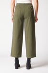 Habitat Stone Wash Angle Pocket Flood Pant in Forest.  2" contoured waistband pull on pant.  Center seam detail.  Angled front slash pockets.  2 rear patch pockets.  25" inseam._t_61472538820974