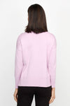 Metric Pull Over Seam Sweater in Lilac.  Crew neck long sleeve sweater with center raised seams.  Deep rib trim at hem and cuff.  Rolled neckline.  Relaxed fit._t_60986153828718