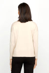 Metric Pull Over Seam Sweater in Neutral.  Crew neck long sleeve sweater with center raised seams.  Deep rib trim at hem and cuff.  Rolled neckline.  Relaxed fit._t_60986153730414