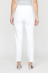 Holland Ave Ponte Ankle Pant with Pocket in White.  Pull on pant with 2 1/2" contoured waistband.  2 front slash pockets. Slim leg.  28" inseam._t_61295251980654
