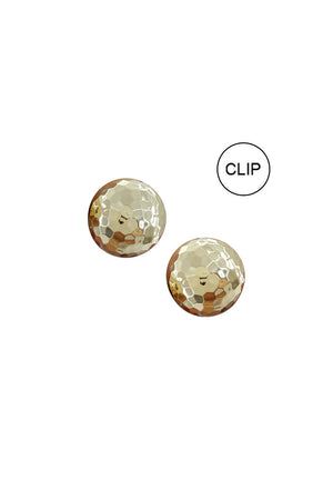 Hammered Dome Clip-On Earrings_60954439975278