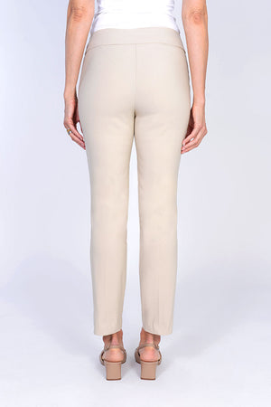 Holland Ave Millennium Ankle Pant in White. Pull on pant with 2 1/2" curved waistband. Tight through hip and thigh, straight through leg. 28" inseam._34231039819976