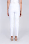 Holland Ave Millennium Ankle Pant in White. Pull on pant with 2 1/2" curved waistband. Tight through hip and thigh, straight through leg. 28" inseam._t_34231039590600
