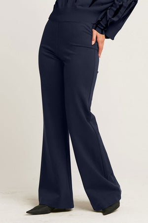 Planet Scuba Bell Bottom Pant in Midnight. Pull on pant with elastic waistband.  Bell bottom.  Inseam: 30"_61184934019438