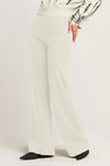 Planet Scuba Bell Bottom Pant in Stone. Pull on pant with elastic waistband.  Bell bottom.  Inseam: 30"_t_61184933986670
