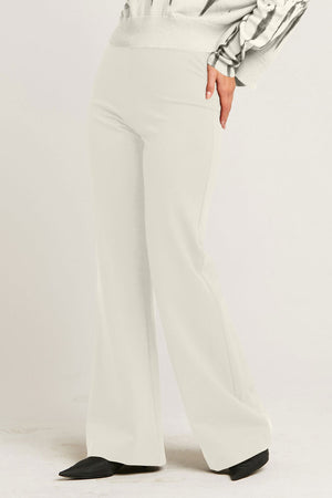 Planet Scuba Bell Bottom Pant in Stone. Pull on pant with elastic waistband.  Bell bottom.  Inseam: 30"_61184933986670