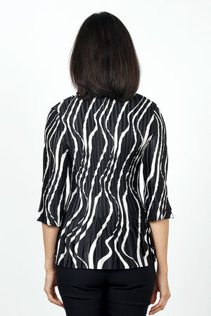Top Ligne Wavy Lines Pleated Top_34620935143624