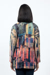 Top Ligne Chenille Rectagular Print Cardi. Multi colored automnal shades in a vertical block print. Open front cardigan with long sleeves. 2 front patch pockets. Relaxed fit._t_34558608015560