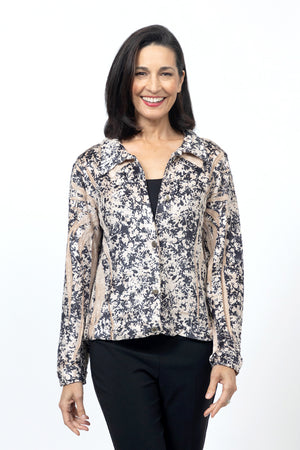Top Ligne Chenille Crackle Print Jacket_34553786990792