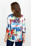Top Ligne Abstract Shapes Mandarin Collar Top_t_61430991946094