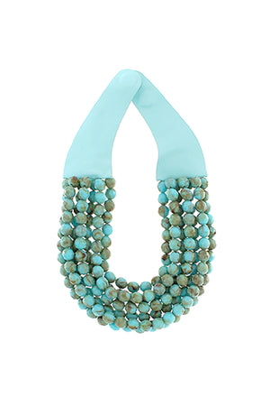 Turquoise Beaded Bib Necklace_60334131118446