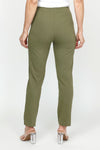Holland Ave Sammy Denim Ankle Pant in Army. Pull on hidden waistband pant with faux zipper placket. Snug through hip and thigh falls straight to hem. 28" inseam._t_61393702715758
