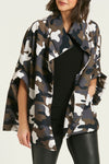 Planet Nylon Chic Cape in Camo. Cocoon shaped double faced nylon jacket with 2 openings for arms. Cross between cape and a poncho._t_61185068171630