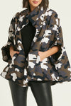Planet Nylon Chic Cape in Camo. Cocoon shaped double faced nylon jacket with 2 openings for arms. Cross between cape and a poncho._t_61185068204398
