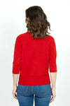 Elliott Lauren Modal Cowl in Lipstick.  Cowl neck sweater knit side to side.  Dolman elbow length sleee.  Rib trim at cowl and cuff.  Deep rib hem.  Relaxed fit._t_61187010396526