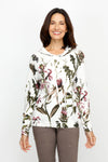 Elliott Lauren Wonderland Hoodie in Cream.  Screened floral and leaf print. Crew neck with attached drawstring hood.  Long sleeves.  Dropped shoulders.  Rib trim at cuff and hem with topstitch detail.  Relaxed fit._t_61317020385646
