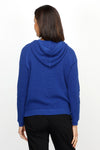 Elliott Lauren Waffle Zip Front Hoodie in Sapphire.  Zip front cotton/cashmere waffle hoodie.  Crew neck with attached drawstring hoodie.  Long raglan sleeve.  Rib cuff and hem.  2 front pouch pockets with rib trim.  Relaxed fit._t_61317129437550