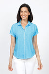 Elliott Lauren Button Front Tee with Collar_t_60361677996398