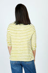 Elliott Lauren Striped Ruched Sleeve Tee_t_60361607217518