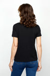 Elliott Lauren Garment Dye Tee in Black.  Crew neck short sleeve garment dye tee.  Rib trim at neckline.  A line.  Relaxed fit._t_61323728814446
