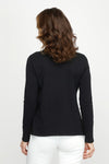 Elliott Lauren V Neck Tee in Black.  V neck long sleeve garment dye tee.  A line shape.  Rib detail at neck.  Relaxed fit._t_60969741943150