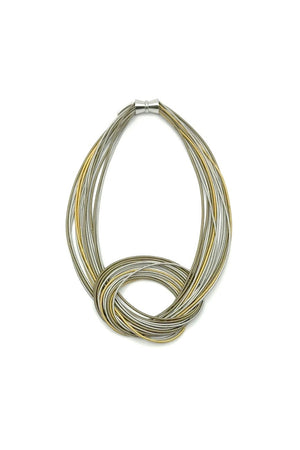 Two Tone Large Knot Necklace_59981071843694