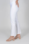 Lisette L Montreal Mercury 28" Ankle Pant in White. Pull on pant with 3" waistband. Snug through hip and thigh falls straight below knee. 28" inseam._t_35008837124296