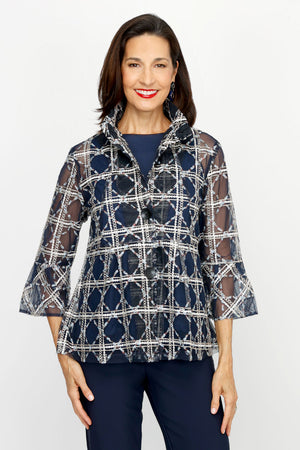 Frederique Embroidered Grids Jacket_61252163305838