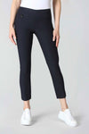 Lisette L Montreal 801 Ankle Pant in Navy.  Pull on pant with 3" waistband.  Magical lycra stretch.  Slim through hip and thigh.  Falls straight from knee.  28" inseam._t_52968467333486