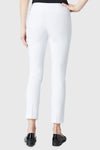 Lisette L Montreal 801 Ankle Pant in White.  Pull on pant with 3" waistband.  Magical lycra stretch.  Slim through hip and thigh.  Falls straight from knee.  28" inseam._t_52968467366254
