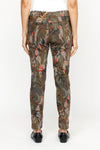 Organic Rags Palm Print Pant in Sand.  Abstract palm print.  Elastic waist pull on pant with 2 front slash pockets and 2 rear patch pockets.  Ankle length - 28 1/2" inseam.  Slim relaxed leg._t_61201163813230